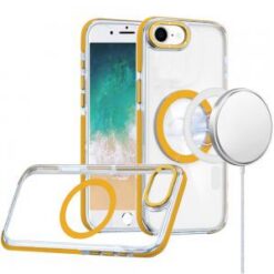 iPhone 17E / 16E / SE4 Matching Color Frame Strong Magnetic Ring Circle Transparent HQ Thick Hyb