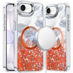 iPhone 16E (E edition) / SE4 (2025) Epoxy Glitter Shimmer [Magnetic Circle] Hybrid Case - Cosmic