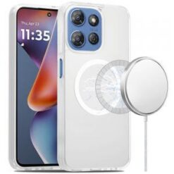 Moto G 5G 2025/2026 - G Play 2026 - [Magnetic Circle] Smooth Safe Matte Feel Hybrid Case - Clear