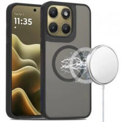 Motorola Moto Edge 2026 [Magnetic Circle] Smooth Safe Matte Feel Hybrid Case - Black