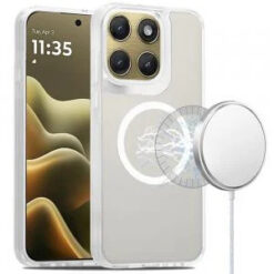 Motorola Moto Edge 2026 [Magnetic Circle] Smooth Safe Matte Feel Hybrid Case - Clear