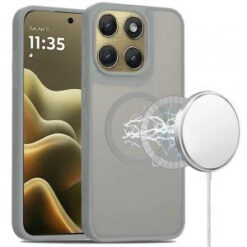 Motorola Moto Edge 2026 [Magnetic Circle] Smooth Safe Matte Feel Hybrid Case - Grey