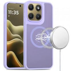 Motorola Moto Edge 2026 [Magnetic Circle] Smooth Safe Matte Feel Hybrid Case - Light Purple