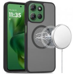 Moto G Power 2026/2025 [Magnetic Circle] Smooth Safe Matte Feel Hybrid Case - Black