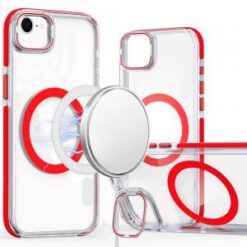 iPhone 17E / 16E / SE4 MagSonic Camera Bracket Stand Magnetic Ring Circle Hybrid - Red