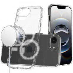 iPhone 17E / 16E / SE4 Thick Transparent [Magnetic Circle] Shockproof Hybrid - Clear