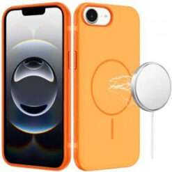 iPhone 17E / 16E / SE4 Premium Edged Core Matte Thick Super Magnetic Hybrid Case - Cosmic Orange