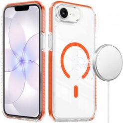 iPhone 16E (E edition) / SE4 (2025) Thick Transparent Colored Edged Magnetic Hybrid Case - Cosmi