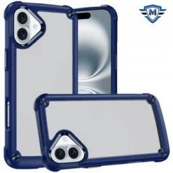 iPhone 16 Plus 6.7 inch METKASE Ultimate CaseX Transparent Hybrid Case with Metal Buttons And Ca