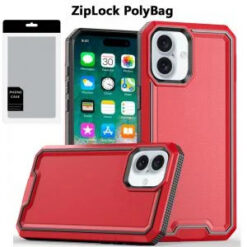 [PolyBag]  iPhone 16 Plus 6.7 inch Rank Tough Strong Modern Fused Hybrid - Red