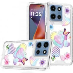 Moto G 5G 2025/2026 - G Play 2026 - Beautiful TPU Designs Case Case - Pastel Hearts with Butterf