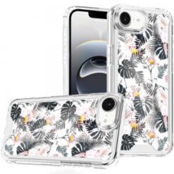 iPhone 17E / 16E / SE4 Beautiful TPU Designs Case Case - Tropical Flamingo & Leaves