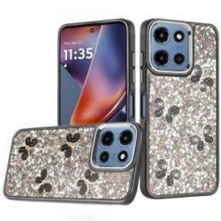 Moto G 5G 2025/2026 - G Play 2026 - Cute Butterfly Ornaments Diamonds Shimmer Matching Metallic