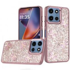 Moto G 5G 2025/2026 - G Play 2026 - Cute Butterfly Ornaments Diamonds Shimmer Matching Metallic