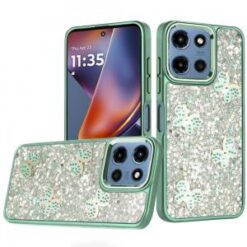 Moto G 5G 2025/2026 - G Play 2026 - Cute Butterfly Ornaments Diamonds Shimmer Matching Metallic