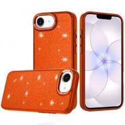 iPhone 16E (E edition) / SE4 (2025) Beautiful Diamond Metallic Design Metal Chrome Edged Hybrid