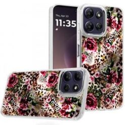 Moto G Power 5G 2026/2025 Beautiful Epoxy Designs With Chrome Metallic Edges Hybrid - 1