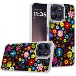 Moto G Power 5G 2026/2025 Beautiful Epoxy Designs With Chrome Metallic Edges Hybrid - 2