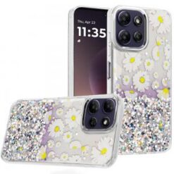 Moto G Power 5G 2026/2025 Beautiful Epoxy Designs With Chrome Metallic Edges Hybrid - 7