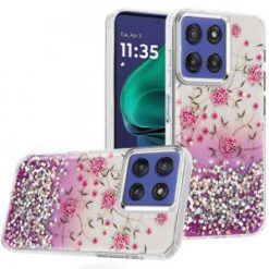 Moto G Stylus 5G 2026/2025 Beautiful Epoxy Designs With Chrome Metallic Edges Hybrid - 8