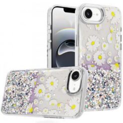 iPhone 17E / 16E / SE4 Beautiful Epoxy Designs With Chrome Metallic Edges Hybrid - 7
