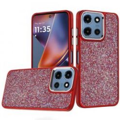 Moto G 5G 2025/2026 - G Play 2026 - Crystal Glass Diamond with Metallic Buttons and Edges Hybrid