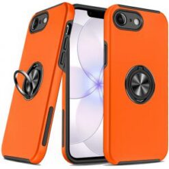 iPhone 16E (E edition) / SE4 (2025) CHIEF Oil Painted Magnetic Ring Stand Hybrid Case Cover - Bl