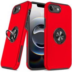 iPhone 17E / 16E / SE4 CHIEF Oil Painted Magnetic Ring Stand Hybrid Case Cover - Red
