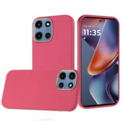 Moto G 5G 2025/2026 - G Play 2026 - Classy Slick Chromed Around Hybrid Case Cover - Hot Pink