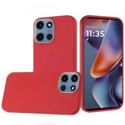 Moto G 5G 2025/2026 - G Play 2026 - Classy Slick Chromed Around Hybrid Case Cover - Red