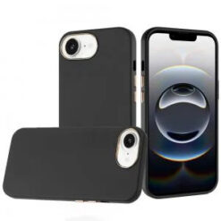 iPhone 17E / 16E / SE4 Classy Slick Chromed Around Hybrid Case Cover - Black