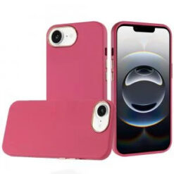 iPhone 17E / 16E / SE4 Classy Slick Chromed Around Hybrid Case Cover - Hot Pink