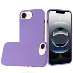 iPhone 17E / 16E / SE4 Classy Slick Chromed Around Hybrid Case Cover - Dark Purple