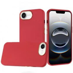 iPhone 17E / 16E / SE4 Classy Slick Chromed Around Hybrid Case Cover - Red