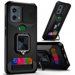 Motorola Moto G Stylus 5G 2024 Multi-Functional Card Magnetic Ring Stand Hybrid Camera Case Cove