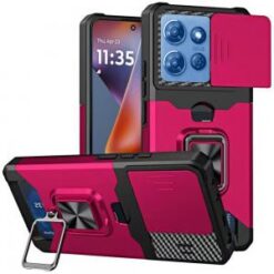 Moto G 5G 2025/2026 - G Play 2026 - Multi-Functional Card Magnetic Ring Stand Hybrid Camera Case