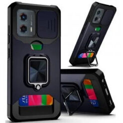 Motorola Moto G Power 5g 2024 Multi-Functional Card Magnetic Ring Stand Hybrid Camera Case Cover