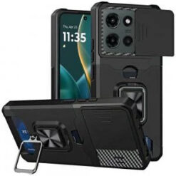 Moto G Stylus 5G 2026/2025 Multi-Functional Card Magnetic Ring Stand Hybrid Camera Case Cover -