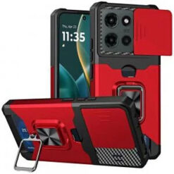 Moto G Stylus 5G 2026/2025 Multi-Functional Card Magnetic Ring Stand Hybrid Camera Case Cover -