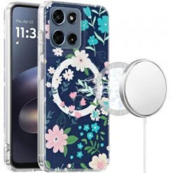 Moto G 5G 2025/2026 / G PLAY 2026 Double layers IMD case with magsafe - Galaxy Floral