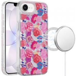 iPhone 16E (E edition) / SE4 (2025) Double Layer Design IMD TPU Case - Nocturne Rose