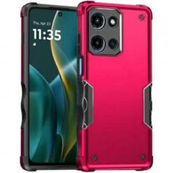 Moto G Stylus 5G 2026/2025 Exquisite Tough Shockproof Hybrid Case Cover - Hot Pink