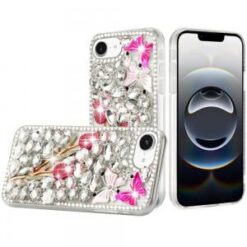 iPhone 17E / 16E / SE4 Full Diamond with Ornaments Case Cover - Crystal Exquisite Garden