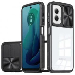 Motorola Moto G 5G 2024 Fusion Transparent Clear Hybrid Case Cover - Black