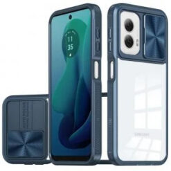 Motorola Moto G 5G 2024 Fusion Transparent Clear Hybrid Case Cover - Blue