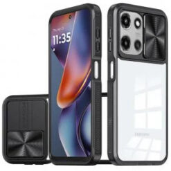 Moto G 5G 2025/2026 - G Play 2026 - Fusion Transparent Clear Hybrid Case Cover - Black