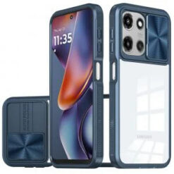 Moto G 5G 2025/2026 - G Play 2026 - Fusion Transparent Clear Hybrid Case Cover - Blue