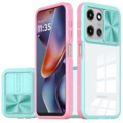 Moto G 5G 2025/2026 - G Play 2026 - Fusion Transparent Clear Hybrid Case Cover - Pink/Blue
