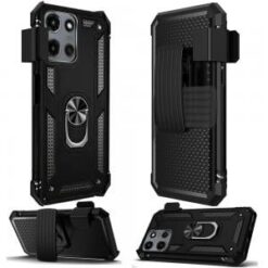 Moto G Stylus 5G 2026/2025 Holster Magnetic Ringstand Clip Cover Case - Black