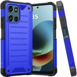 Moto G 5G 2025/2026 / G PLAY 2026 Premium Tough Lined Design Hybrid Case Cover - Blue